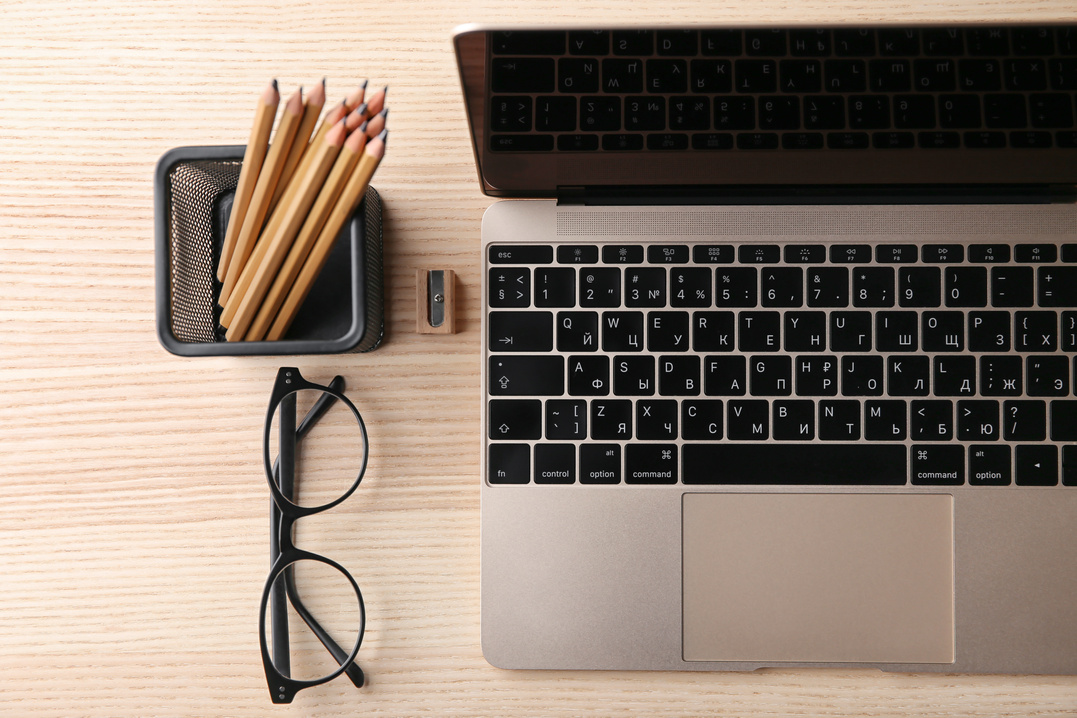 Macbook and Pencils